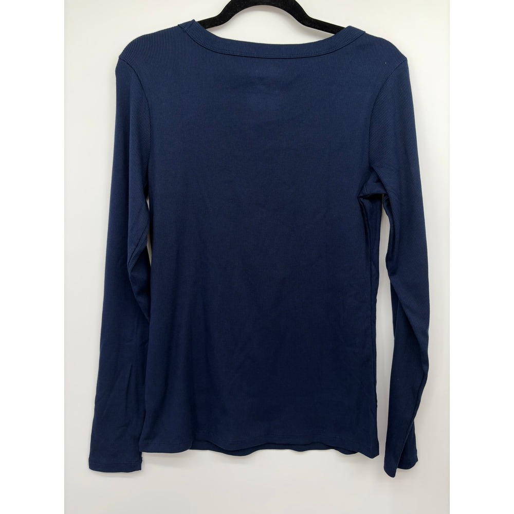 Sonoma Goods for Life Women's Long Sleeve Top Lot of 2 Large Ribbed V-Neck NWT - Picture 9 of 12